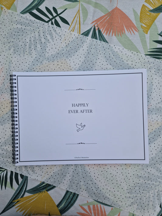 Trouwboek | Wedding | Invulboek | Memories | Zwart-wit | A4 formaat