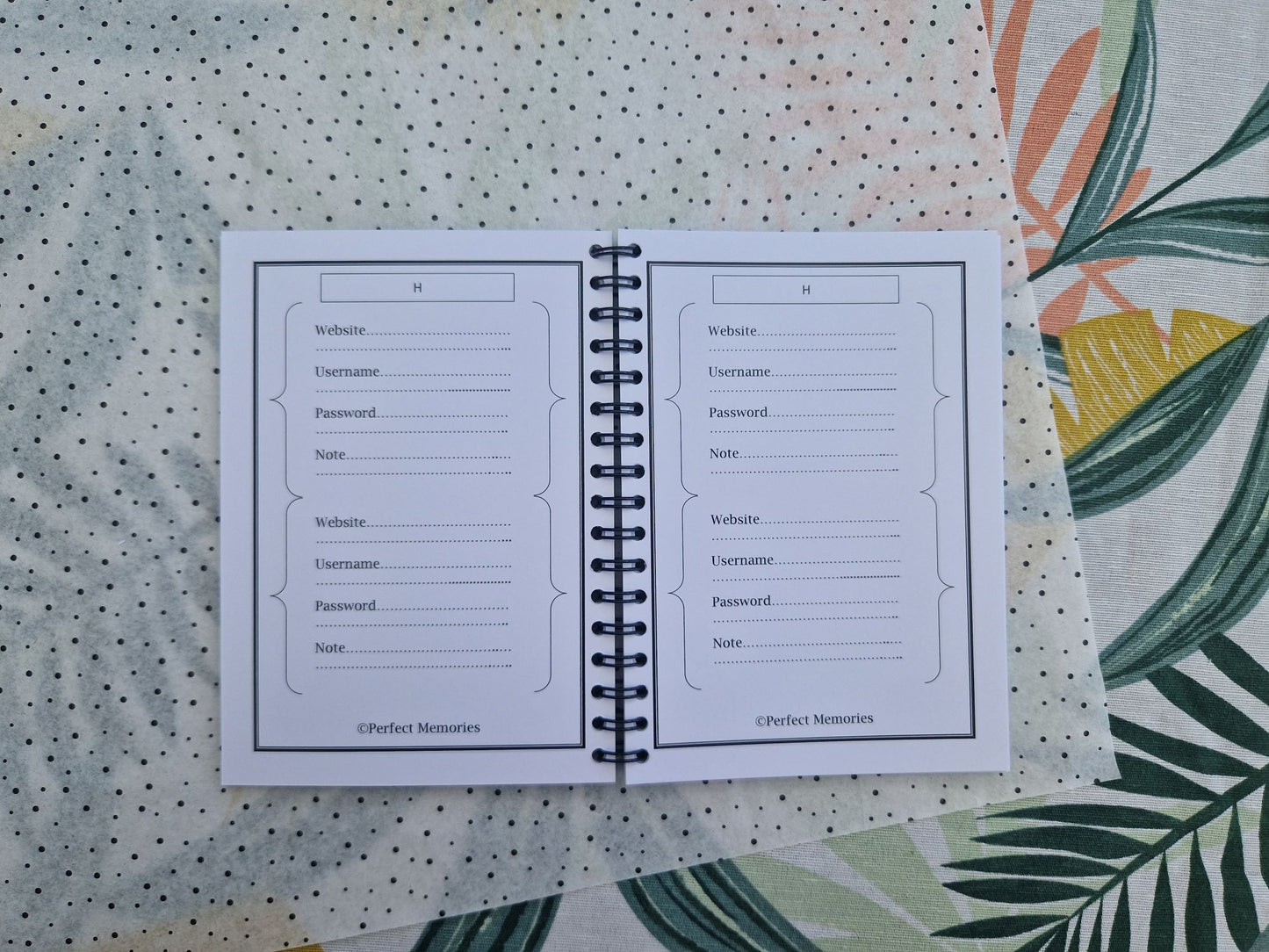 Wachtwoordenboekje | Wachtwoorden | Logboek | Invulboek | A6 Formaat