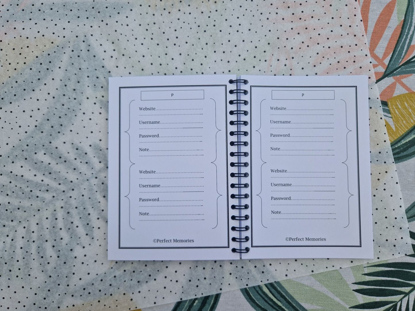 Wachtwoordenboekje | Wachtwoorden | Logboek | Invulboek | A6 Formaat